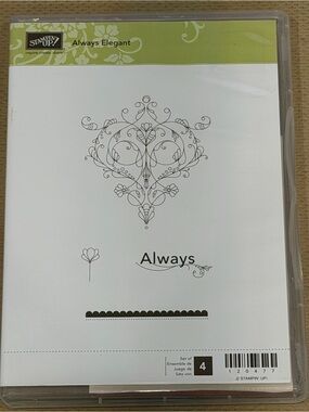 Stampin' Up! Always Elegant Stamp Set - Green & Black